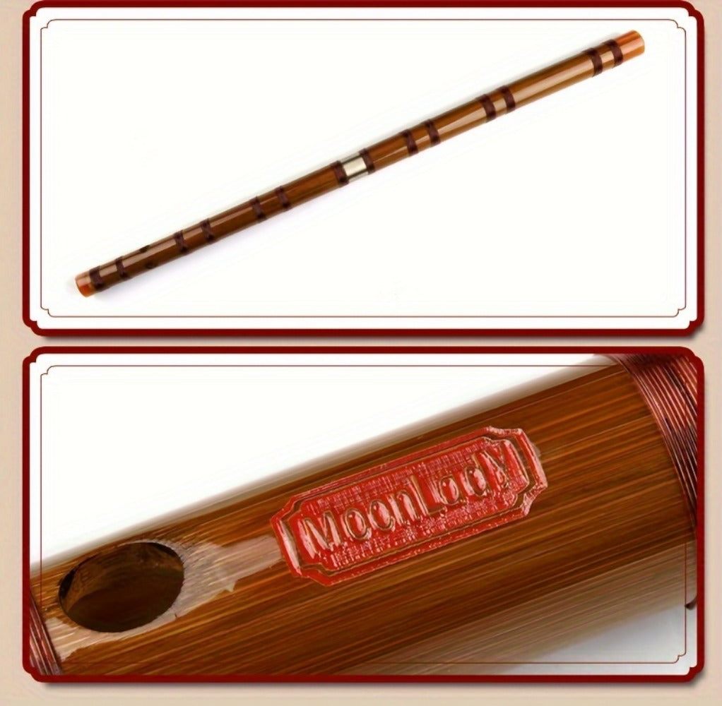 Chinese Bamboo Dizi Flute, Two-Section Traditional Instrument for Beginners detail image - detail view 16