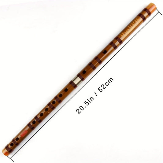 Chinese Bamboo Dizi Flute, Two-Section Traditional Instrument for Beginners detail image