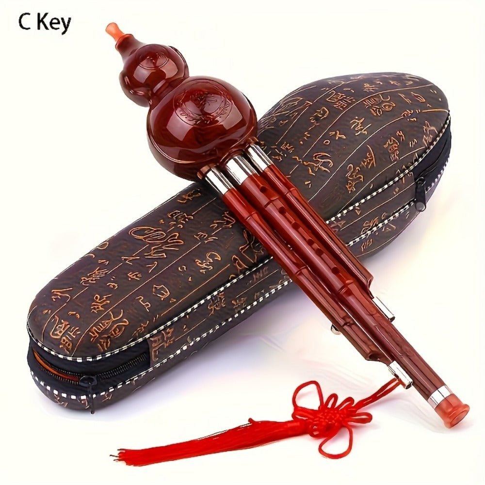 Chinese Hulusi Gourd Flute, Portable Beginner Wind Instrument for Practice detail image - detail view 4