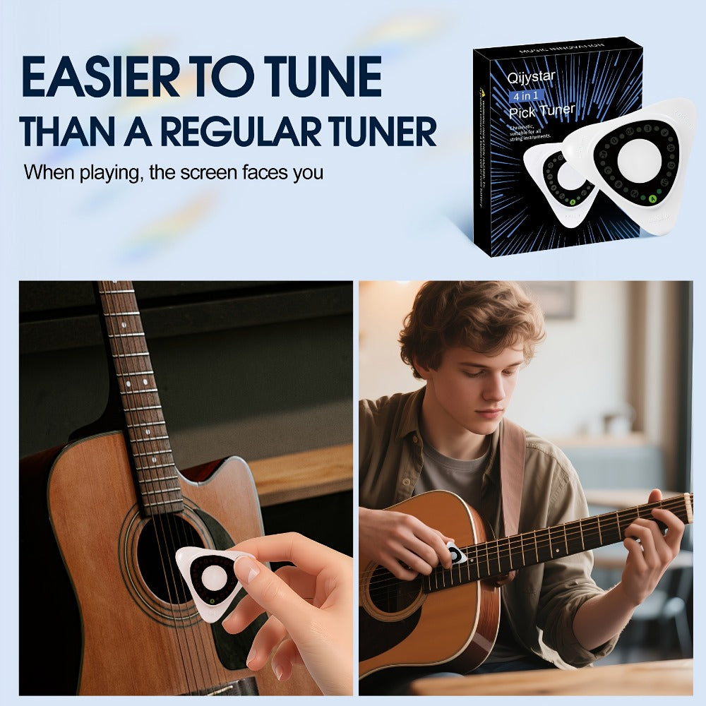 Chromatic Instrument Tuner, 1.0mm, Guitar, Pick, 4-in-1 for Guitar and Bass Tuning detail image - detail view 4