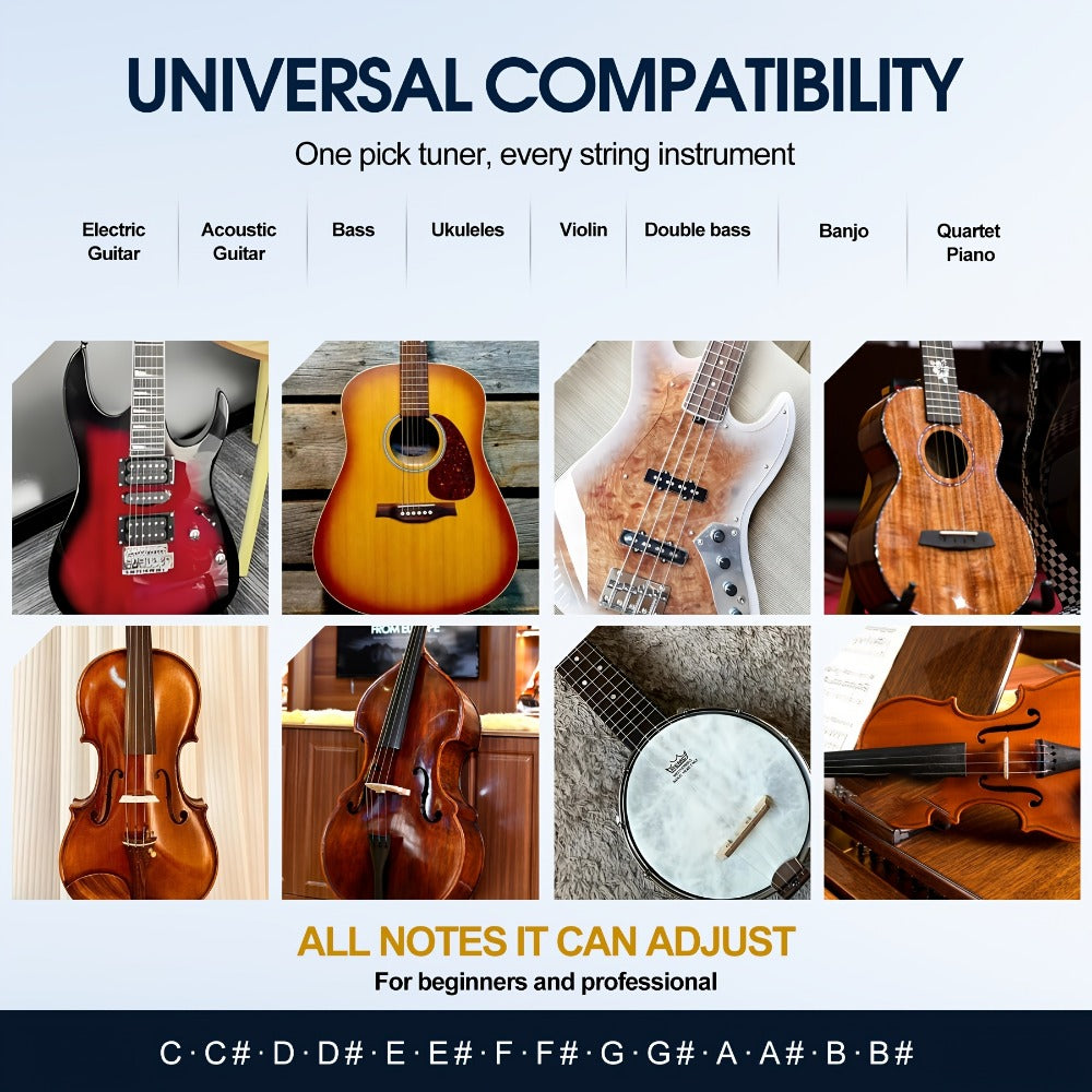 Chromatic Instrument Tuner, 1.0mm, Guitar, Pick, 4-in-1 for Guitar and Bass Tuning detail image - detail view 5