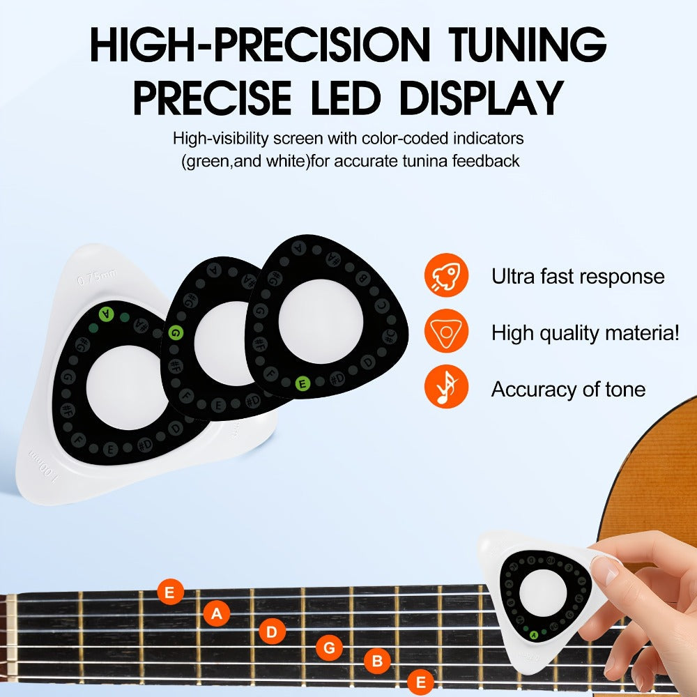Chromatic Instrument Tuner, 1.0mm, Guitar, Pick, 4-in-1 for Guitar and Bass Tuning detail image - detail view 6
