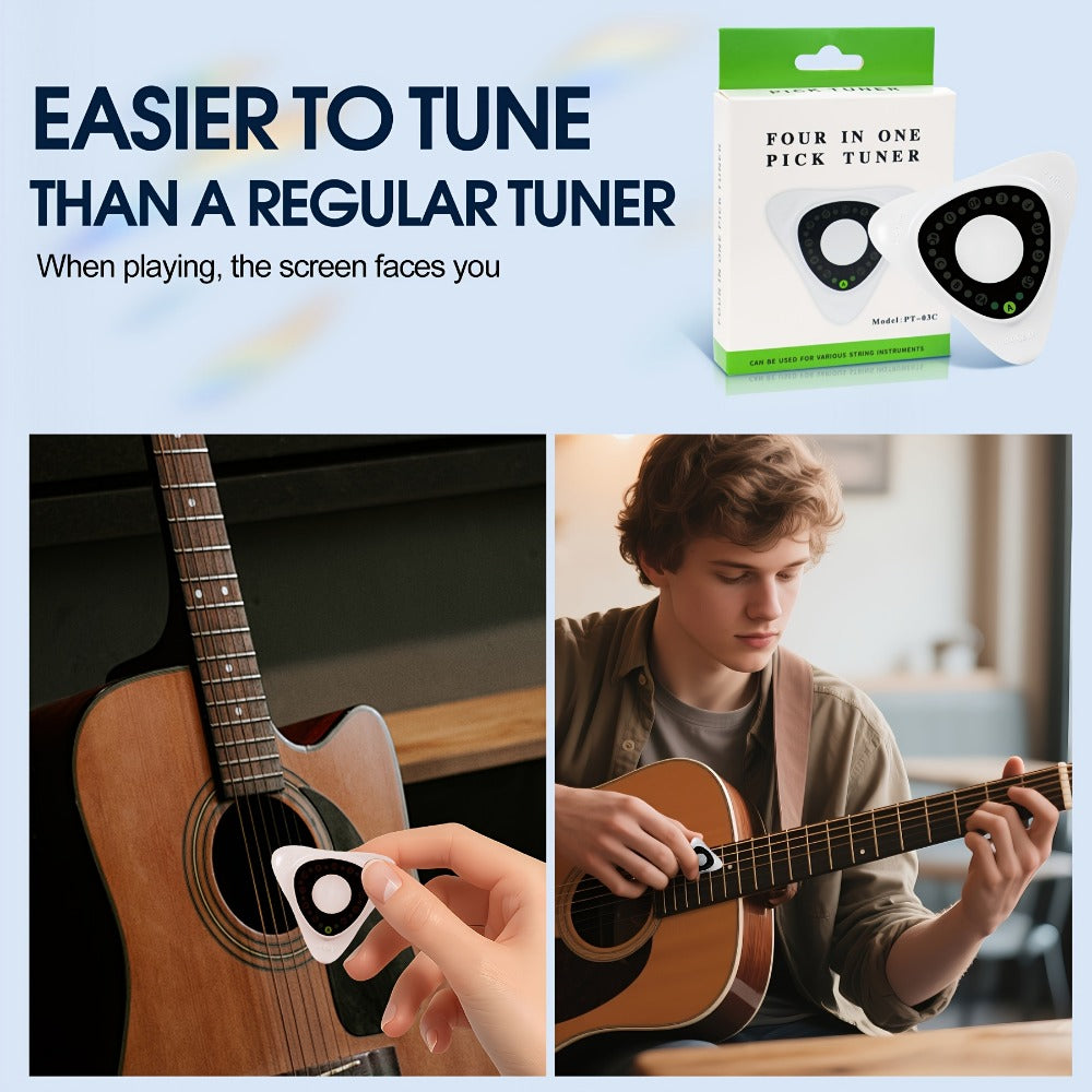Chromatic Instrument Tuner, 1.0mm, Guitar, Pick, 4-in-1 for Guitar and Bass Tuning detail image - detail view 7