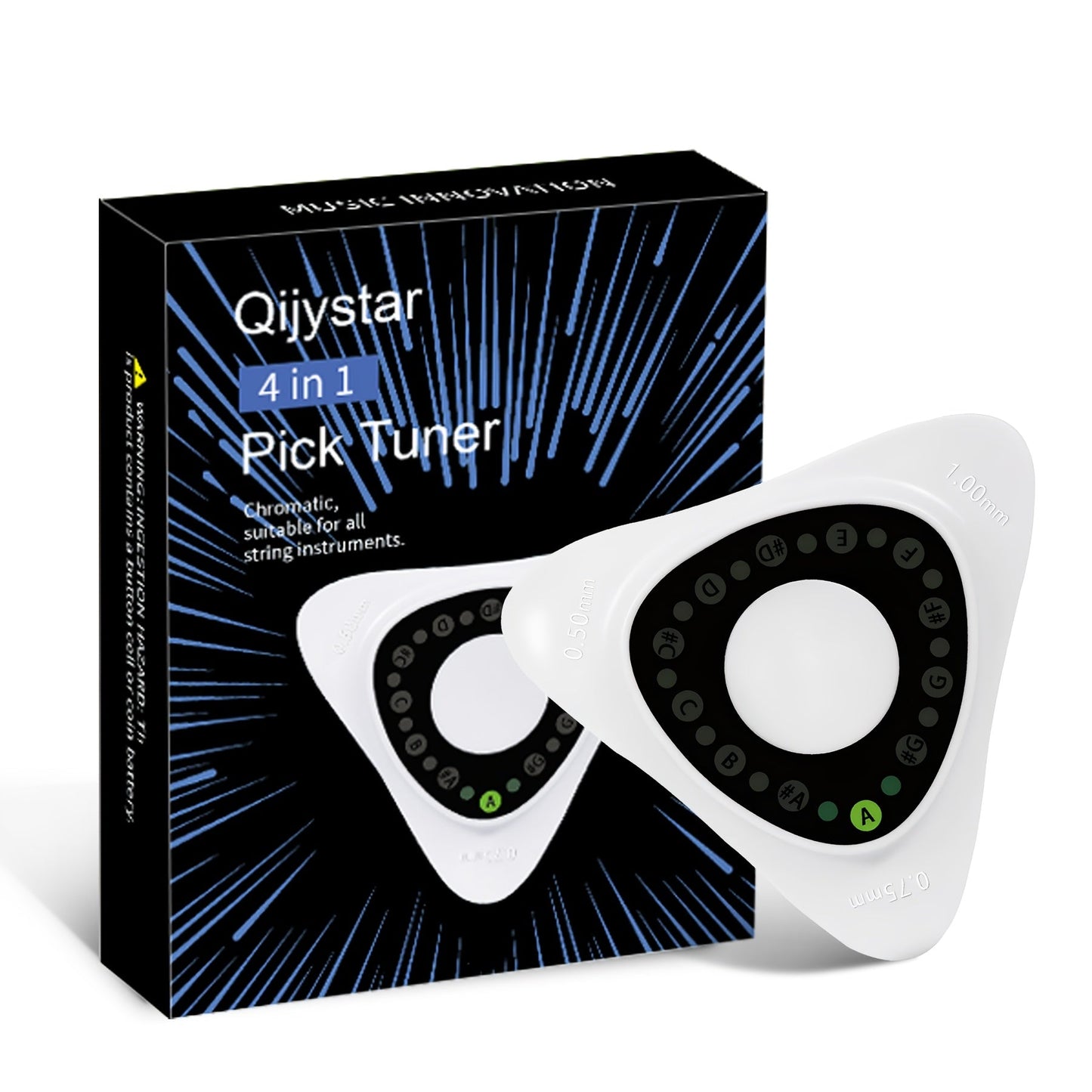 Chromatic Instrument Tuner shown in the White option
