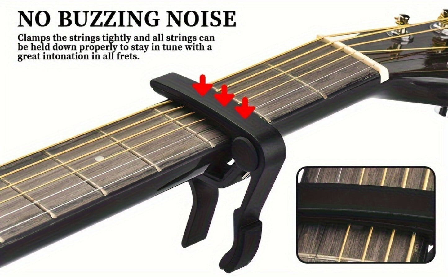Chromatic Instrument Tuner, 9 Pcs Rosewood, Portable, Guitar, Accessories for Guitar detail image - detail view 15