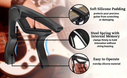 Chromatic Instrument Tuner, 9 Pcs Rosewood, Portable, Guitar, Accessories for Guitar detail image - detail view 16