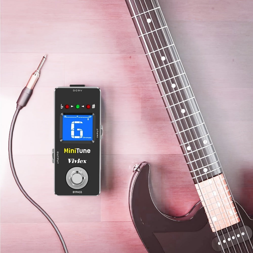 Chromatic Instrument Tuner, True Bypass, Tuner Pedal, Guitar for Guitar and Bass Tuning detail image - detail view 8
