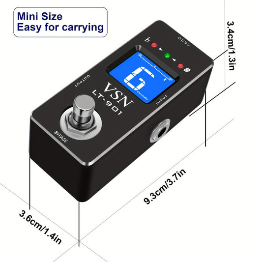 Chromatic Instrument Tuner, Tuner Pedal, True Bypass, Pedal for Guitar and Bass Tuning detail image