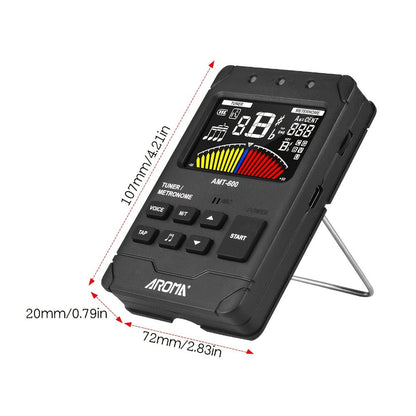Chromatic Instrument Tuner, USB-C, Rechargeable, 3-In-1 for Guitar and Bass Tuning detail image