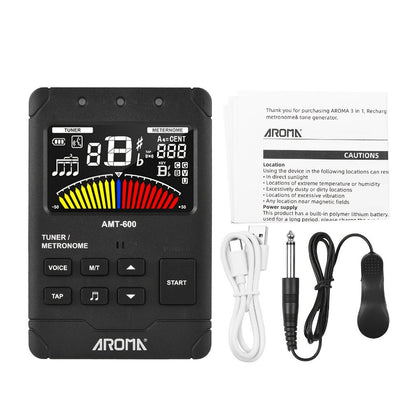 Chromatic Instrument Tuner, USB-C, Rechargeable, 3-In-1 for Guitar and Bass Tuning detail image - detail view 3