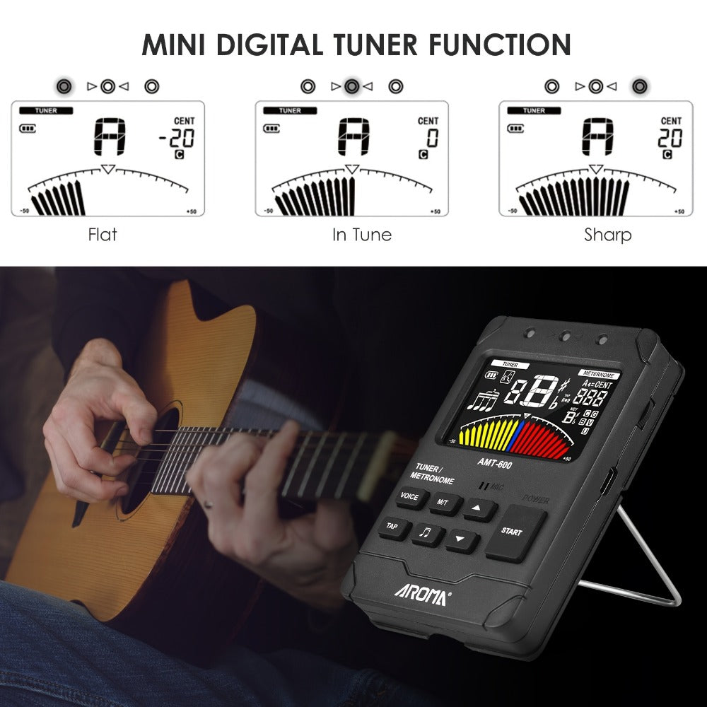 Chromatic Instrument Tuner, USB-C, Rechargeable, 3-In-1 for Guitar and Bass Tuning detail image - detail view 5