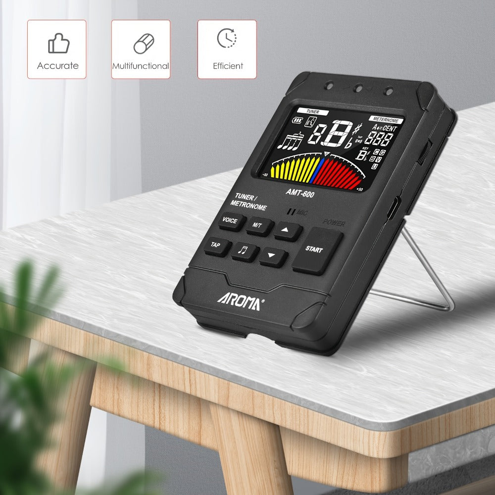 Chromatic Instrument Tuner, USB-C, Rechargeable, 3-In-1 for Guitar and Bass Tuning detail image - detail view 6
