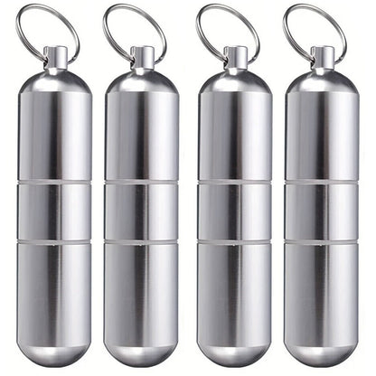 Cigarette Case - Mini Portable Holder 4 Pack Aluminum Alloy Slim Pocket Tube with Keychain - main product view