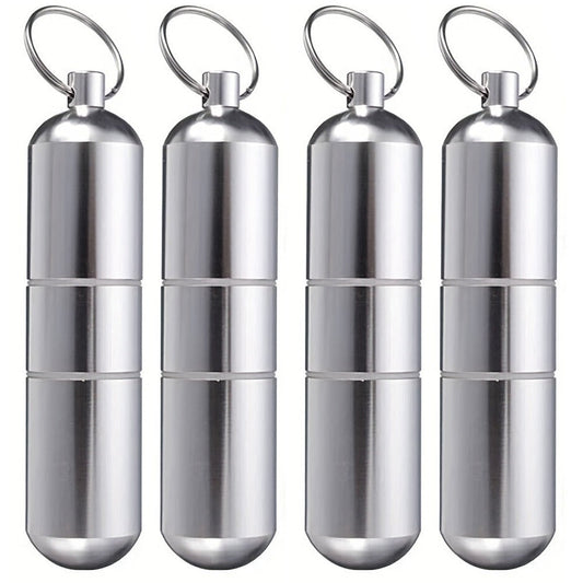 Cigarette Case - Mini Portable Holder 4 Pack Aluminum Alloy Slim Pocket Tube with Keychain - main product view