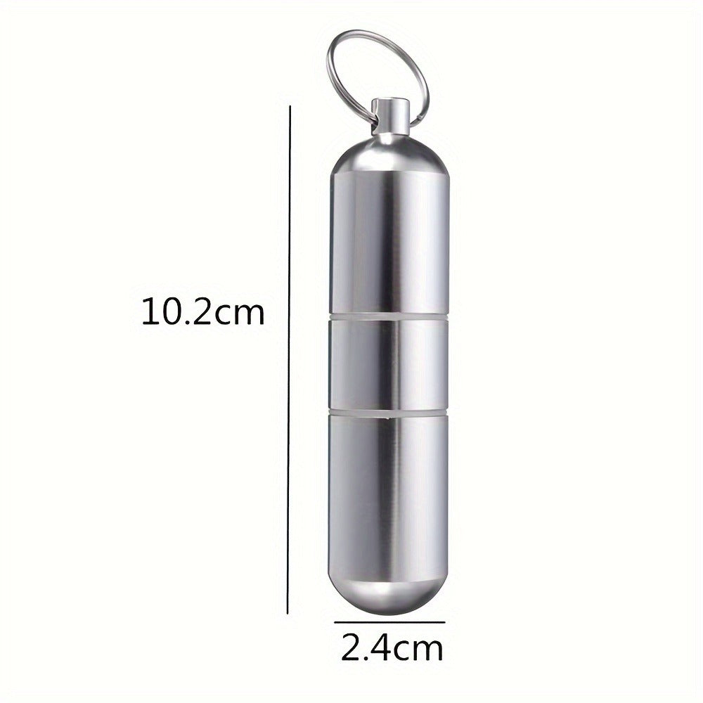Cigarette Case - Mini Portable Holder 4 Pack Aluminum Alloy Slim Pocket Tube with Keychain - product detail view 4