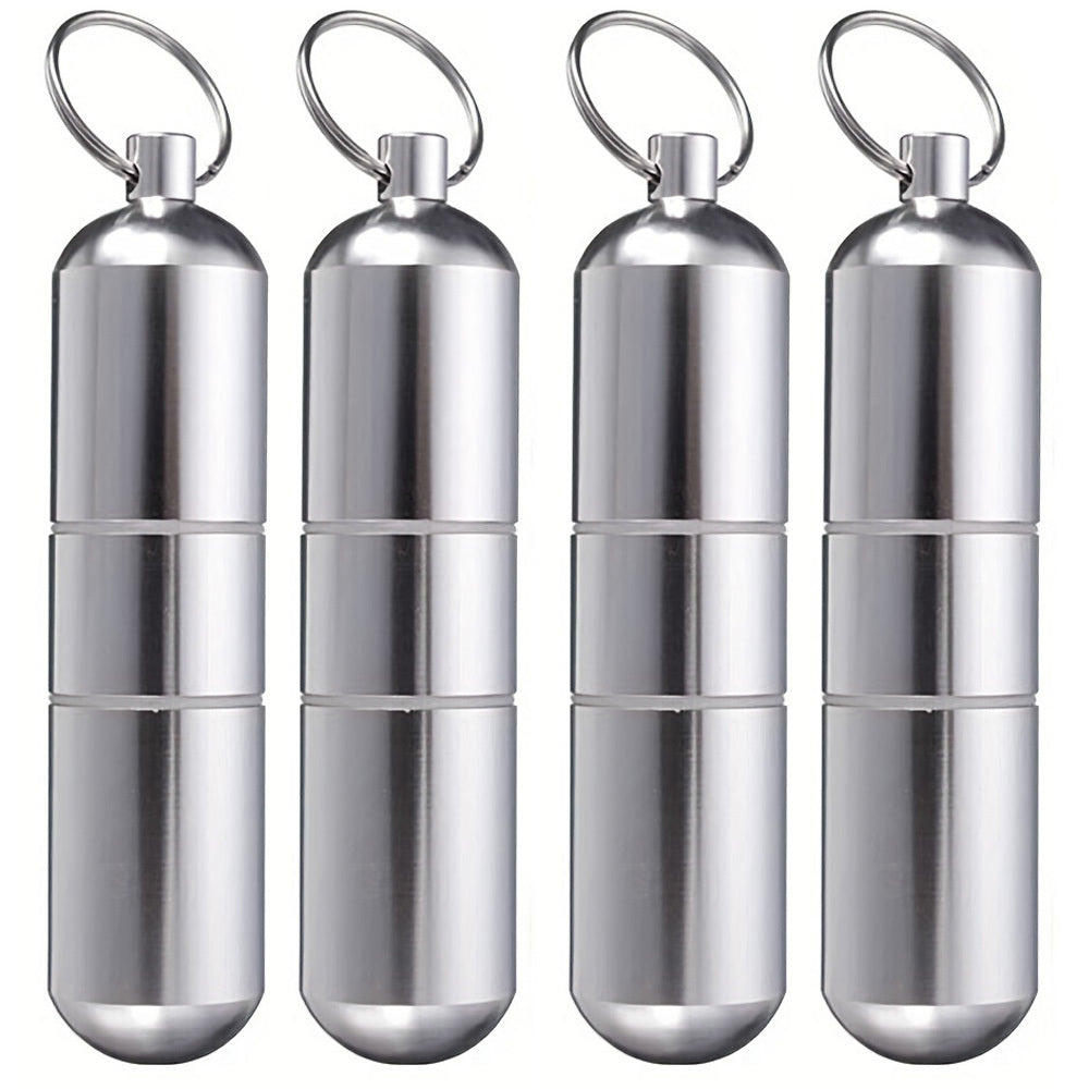 Cigarette Case - Mini Portable Holder 4 Pack Aluminum Alloy Slim Pocket Tube with Keychain - product detail view 6