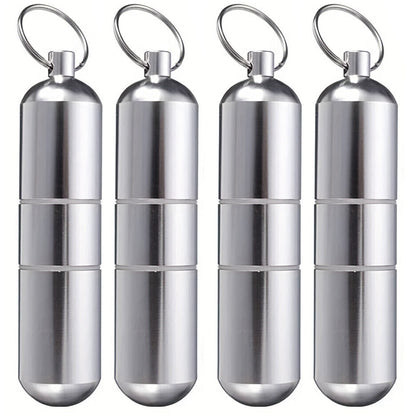 Cigarette Case - Mini Portable Holder 4 Pack Aluminum Alloy Slim Pocket Tube with Keychain - product detail view 6
