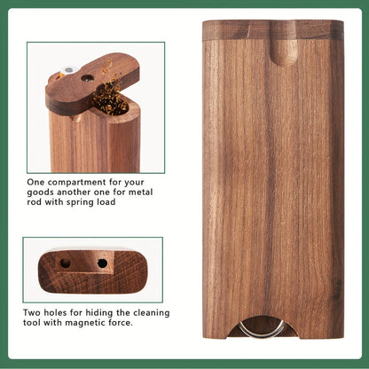 Cigarette Case - Wooden for Men Engraved Storage Box, Slim Portable Holder, Perfect - product detail view 5