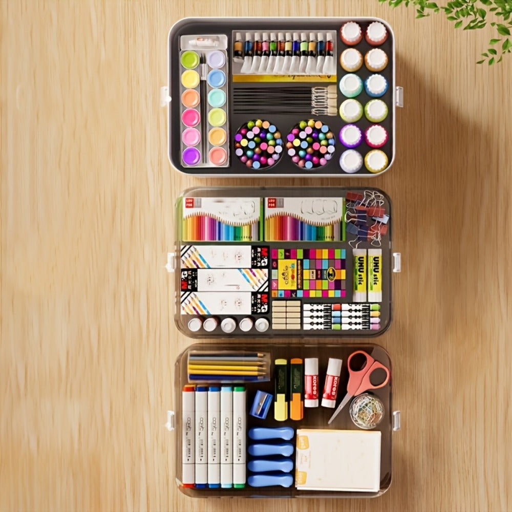 Clear Home Storage Container with Carry Handle and Large-Capacity Storage detail image - detail view 9