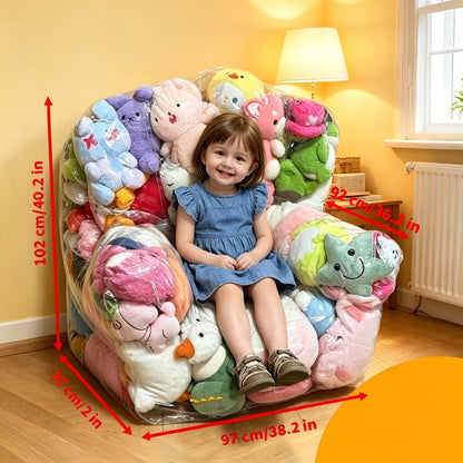 Clear Kids Storage Sofa with Large-Capacity Storage for Organized Everyday Storage detail image - detail view 4