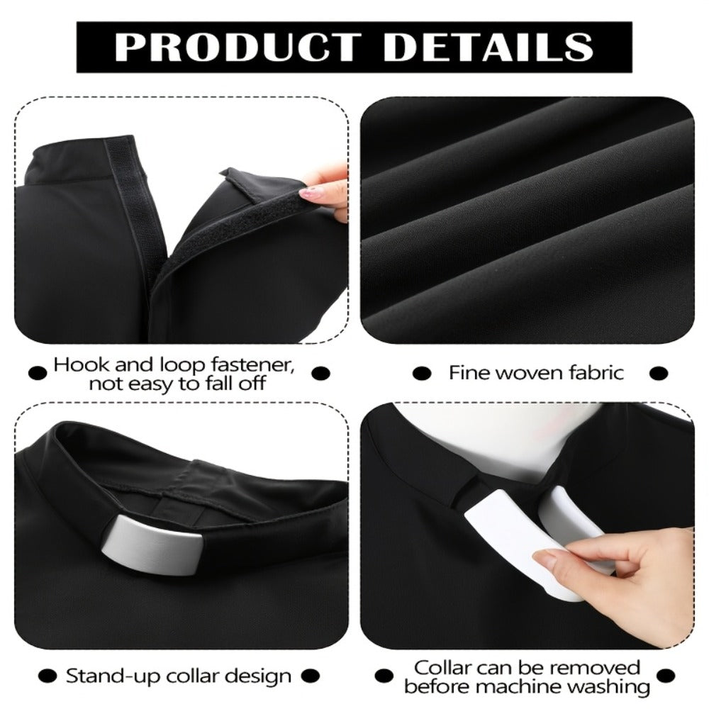 Clergy Collar - Tab 3 Pack Black with White Tab - Clerical for Priest Minister Pastor - product detail view 3