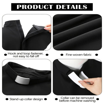 Clergy Collar - Tab 3 Pack Black with White Tab - Clerical for Priest Minister Pastor - product detail view 3