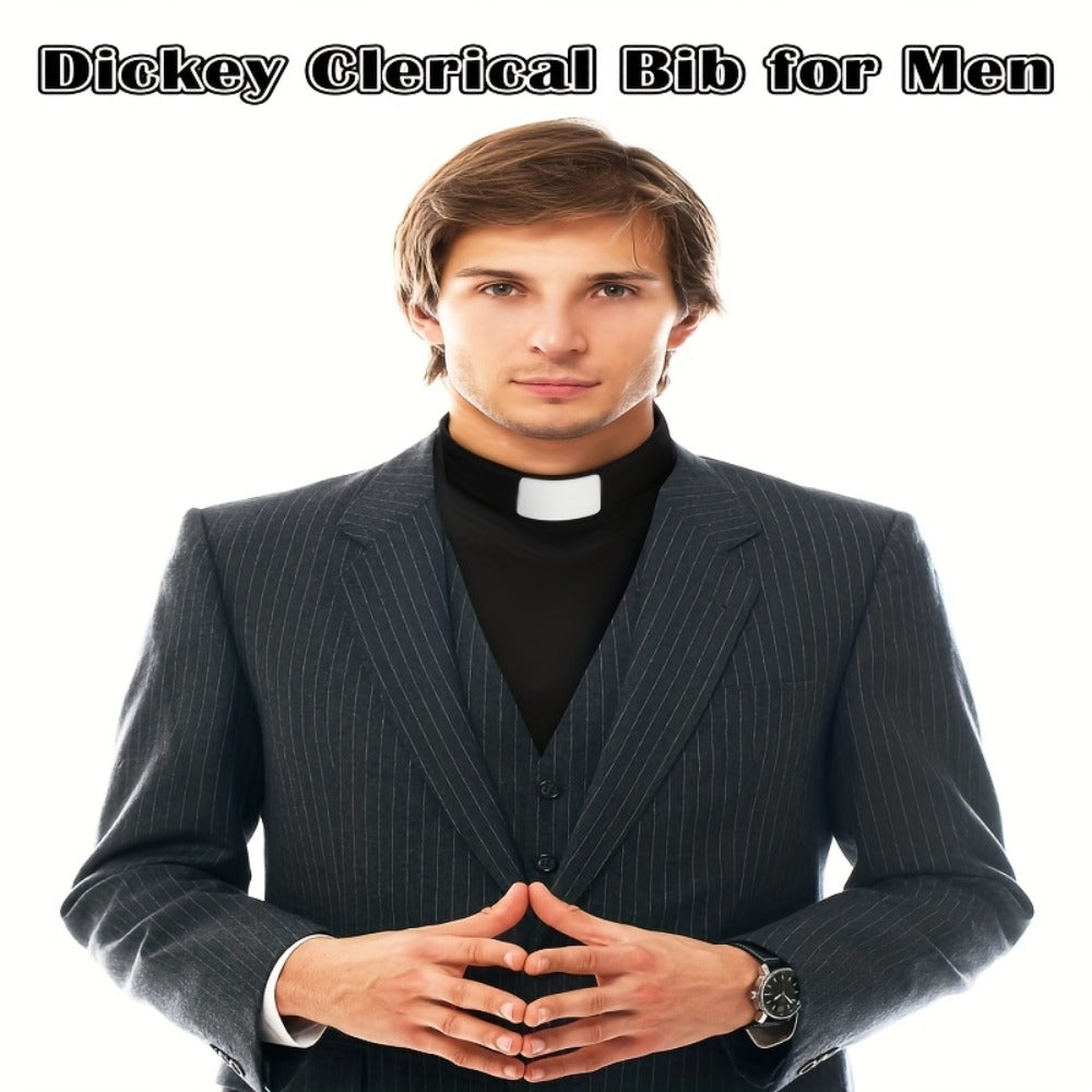 Clergy Collar - Tab 3 Pack Black with White Tab - Clerical for Priest Minister Pastor - product detail view 4