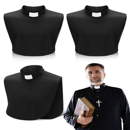 Clergy Collar - Tab 3 Pack Black with White Tab - Clerical for Priest Minister Pastor - product detail view 6