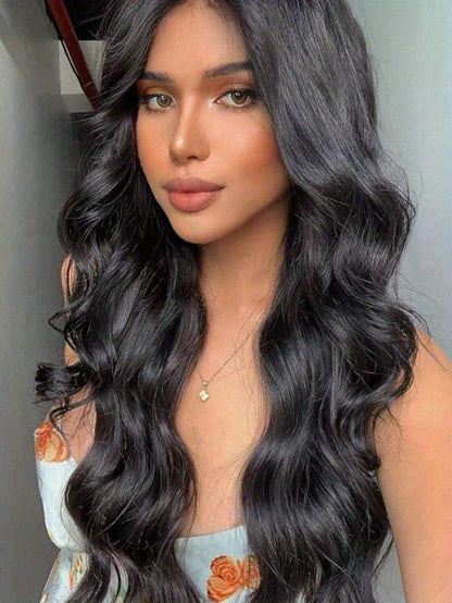 Clip In Hair Extensions - In 22 Inch 7pcs Set 16 Black Natural Wave Long Synthetic Hairpiece for - product detail view 12
