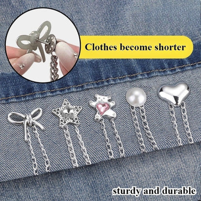 Clothing Accessories - Shortening Clips 20pcs Metal Invisible Safety Pin Hem Buckle Chain - product detail view 3