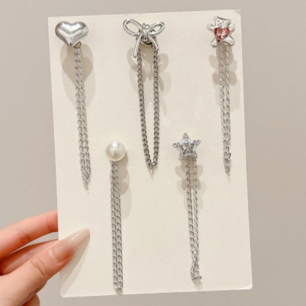 Clothing Accessories - Shortening Clips 20pcs Metal Invisible Safety Pin Hem Buckle Chain - product detail view 9