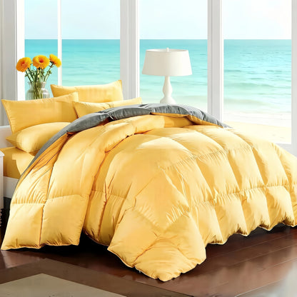 Comforter Set 7-Piece Bed in a Bag Queen King Full Soft Microfiber Down Alternative Comforter Fitted Sheet Flat Sheet Pillow Shams Pillowcases All Season Bedding Set 34 Colors