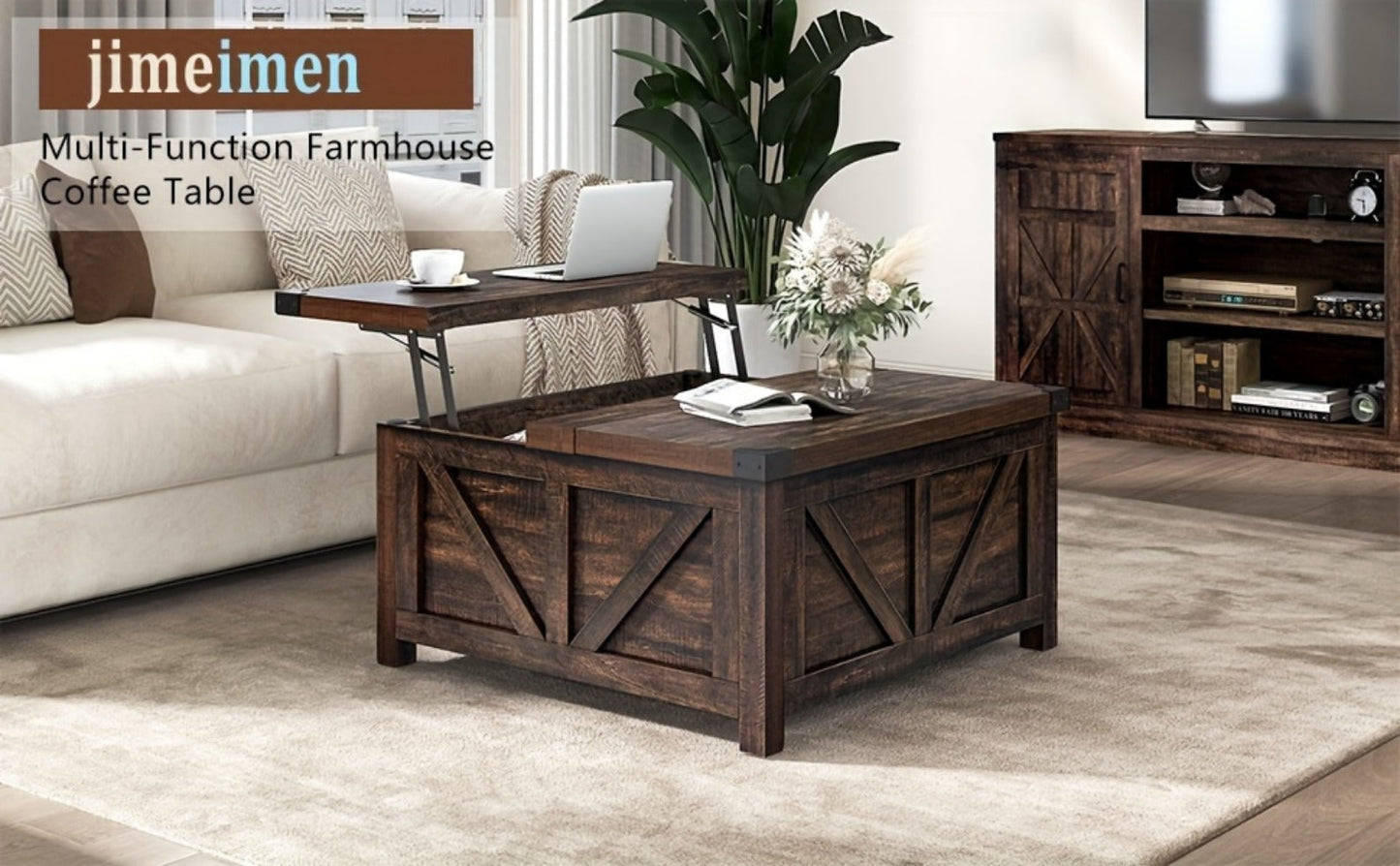 Coffee Table, Living Room Coffee Table for Work, Display, and Everyday Use detail image - detail view 12