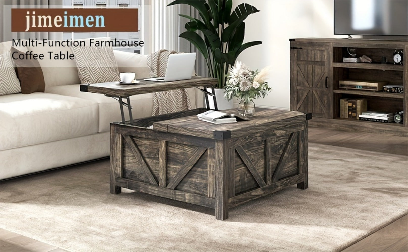 Coffee Table, Living Room Coffee Table for Work, Display, and Everyday Use detail image - detail view 13