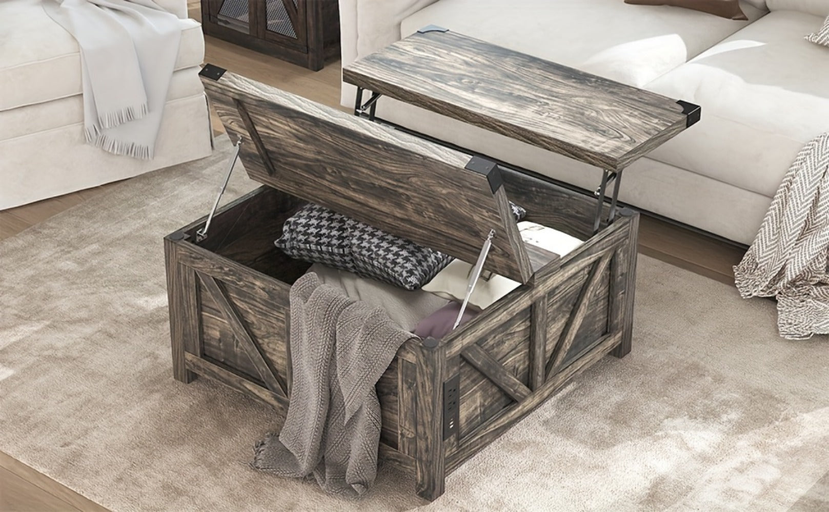 Coffee Table, Living Room Coffee Table for Work, Display, and Everyday Use detail image - detail view 14