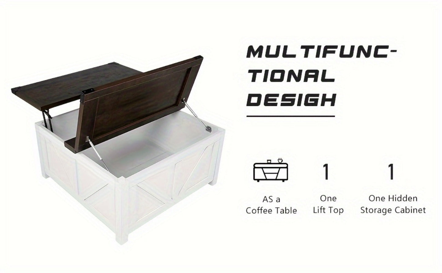 Coffee Table, Living Room Coffee Table for Work, Display, and Everyday Use detail image - detail view 15