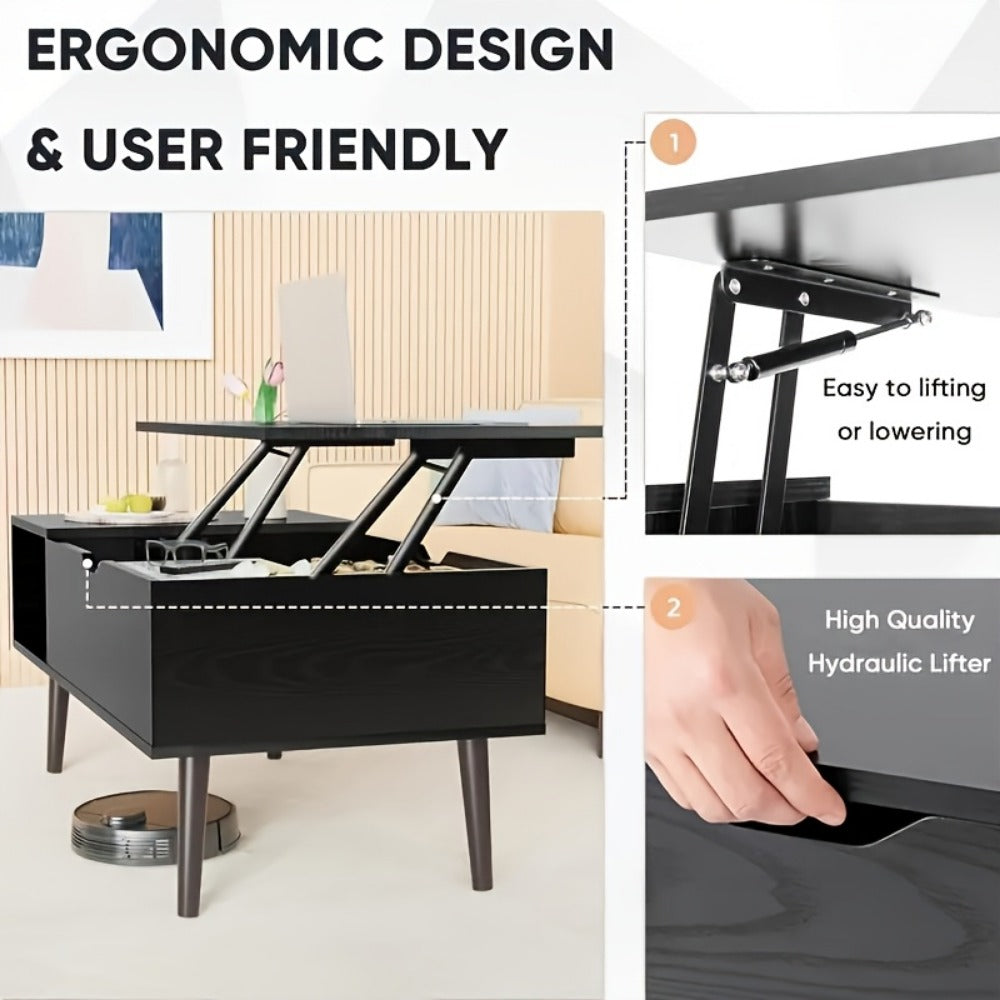 Coffee Table with Hidden Storage for Work, Display, and Everyday Use detail image - detail view 11