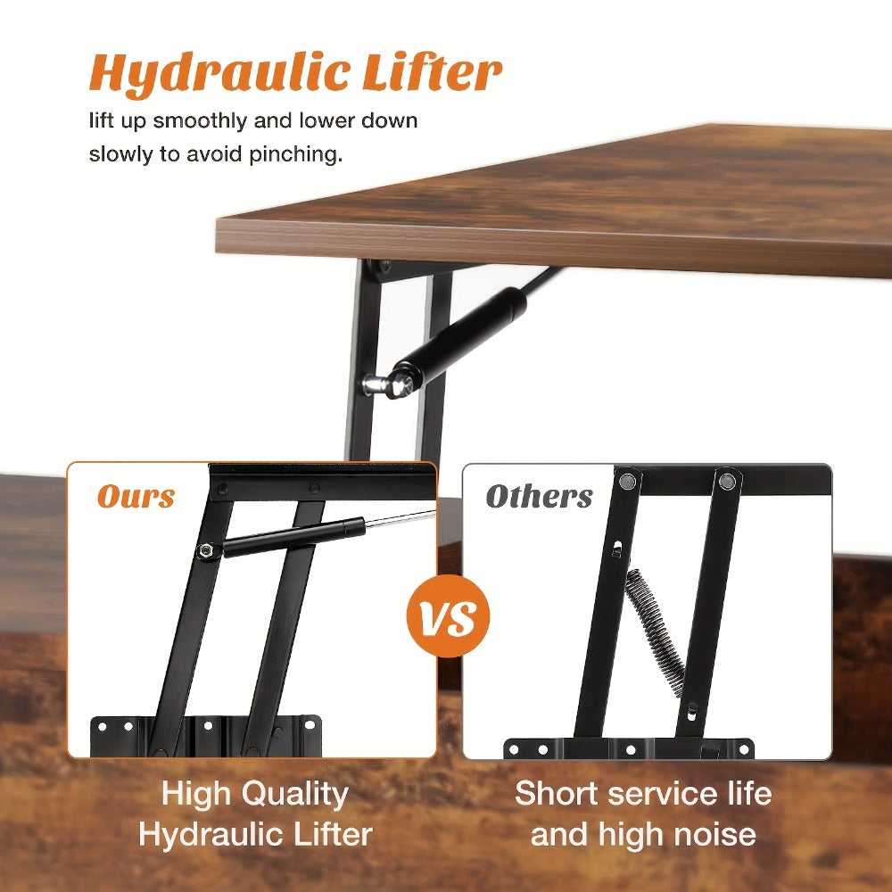 Coffee Table with Hidden Storage for Work, Display, and Everyday Use detail image - detail view 12