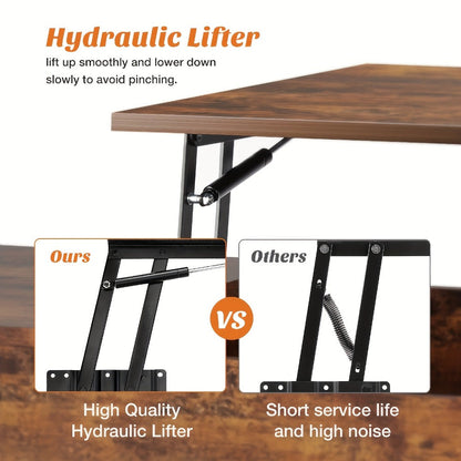Coffee Table with Hidden Storage for Work, Display, and Everyday Use detail image - detail view 12