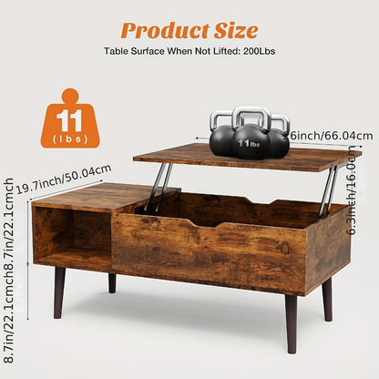 Coffee Table with Hidden Storage for Work, Display, and Everyday Use detail image - detail view 4