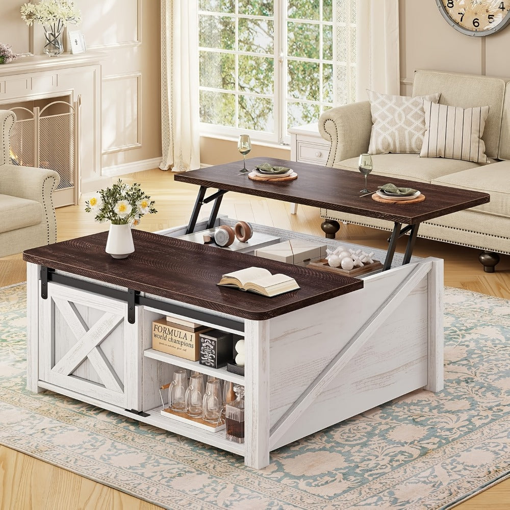 Coffee Table with Hidden Storage, Modern Accent Table for Living Room detail image - detail view 10