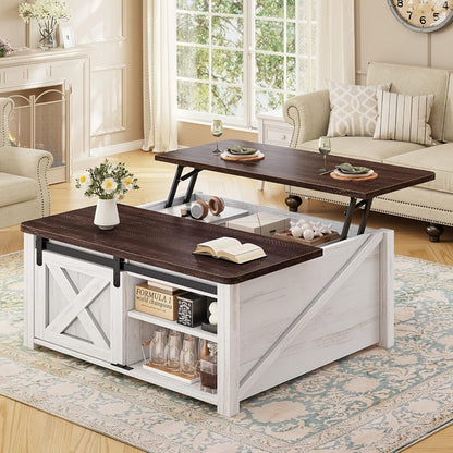 Coffee Table with Hidden Storage, Modern Accent Table for Living Room detail image - detail view 10