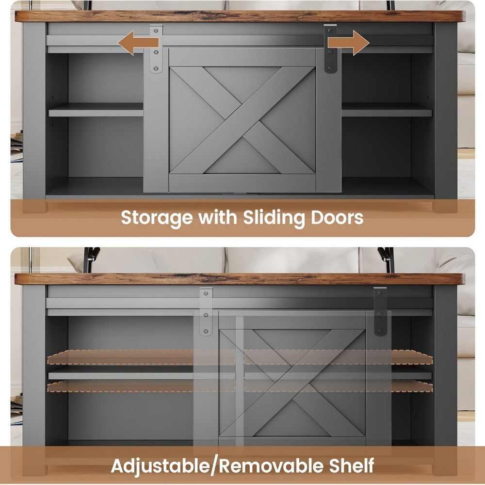 Coffee Table with Hidden Storage, Modern Accent Table for Living Room detail image - detail view 16