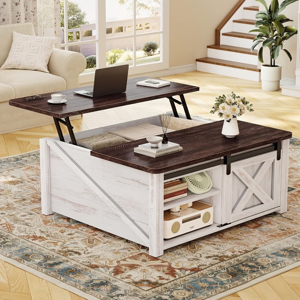 Coffee Table with Hidden Storage, Modern Accent Table for Living Room detail image - detail view 19