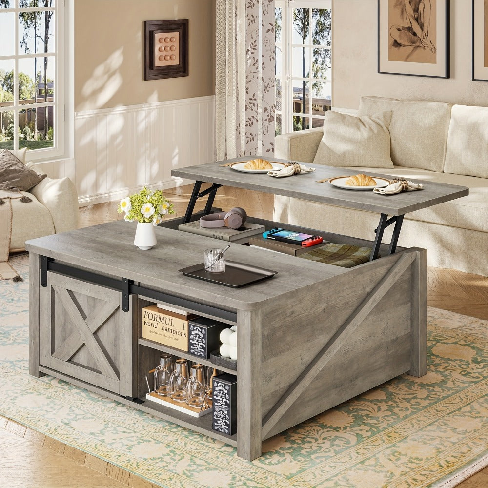 Coffee Table with Hidden Storage, Modern Accent Table for Living Room detail image - detail view 6