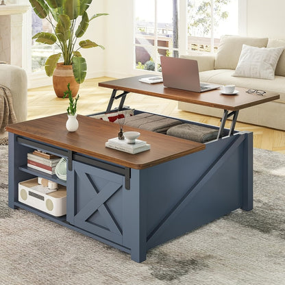 Coffee Table with Hidden Storage, Modern Accent Table for Living Room detail image - detail view 8