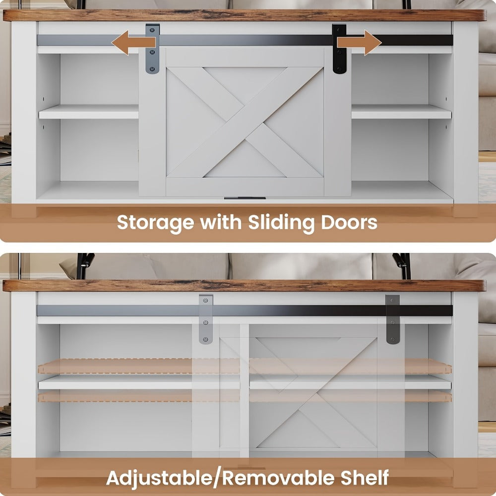 Coffee Table with Hidden Storage, Modern Accent Table for Living Room detail image - detail view 9