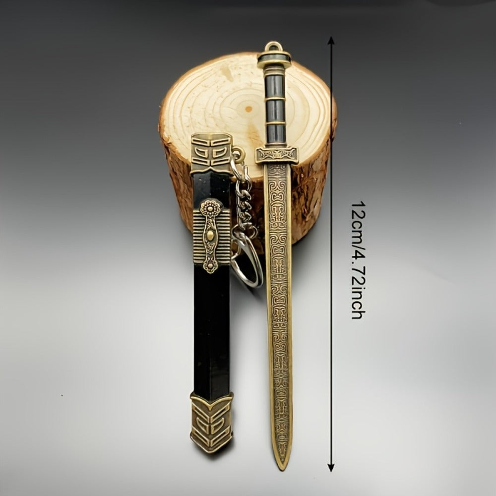Collectible Miniature Weapons - Sword Set 7pcs Metal Alloy Ancient Anime Cosplay Pendant Collection - product detail view 5
