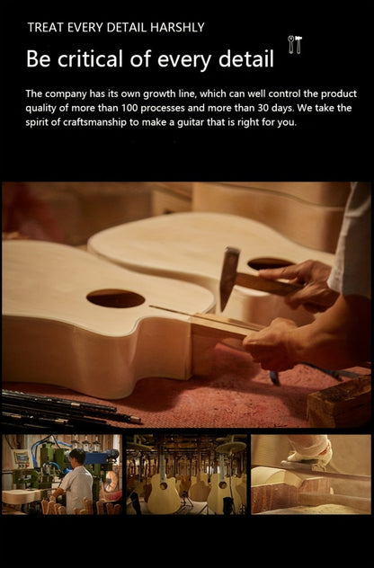 Complete 38-Inch Acoustic Guitar for New Players, Ideal for Beginners, Comes with Guitar Strings, Carrying Bag, Capo, Finger Picks, And More. Perfect As a Christmas Present detail image - detail view 11
