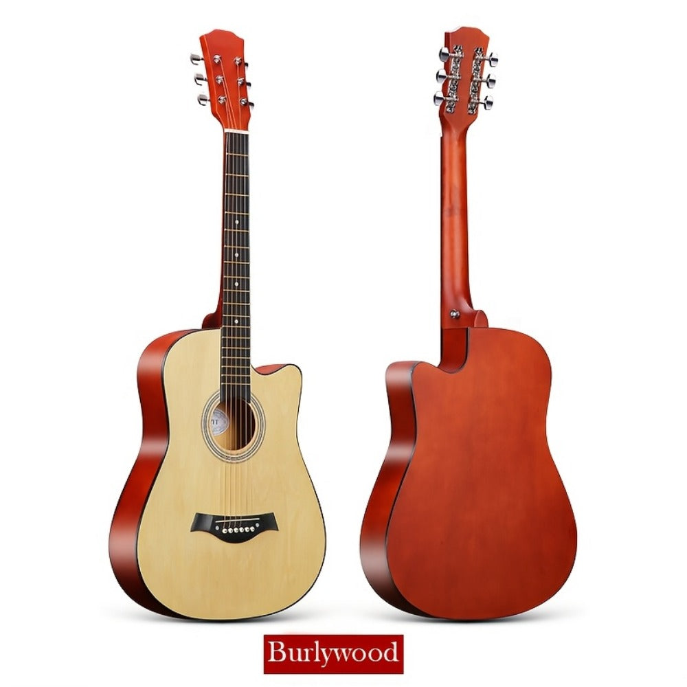 Complete 38-Inch Acoustic Guitar for New Players, Ideal for Beginners, Comes with Guitar Strings, Carrying Bag, Capo, Finger Picks, And More. Perfect As a Christmas Present detail image - detail view 13